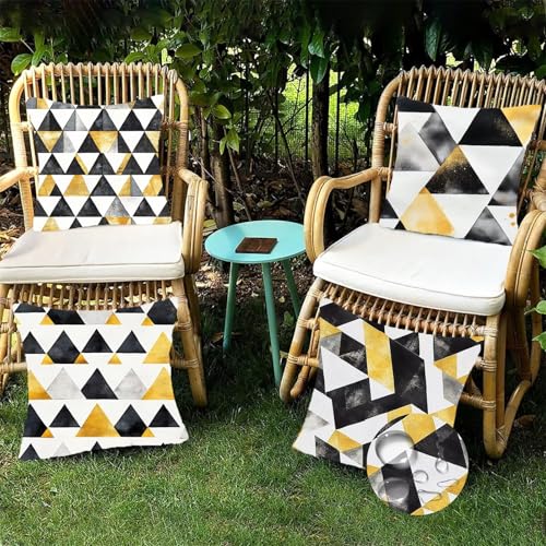 Housses de coussin 45x45 bohème lin imperméable : protégez vos canapés extérieurs - 4