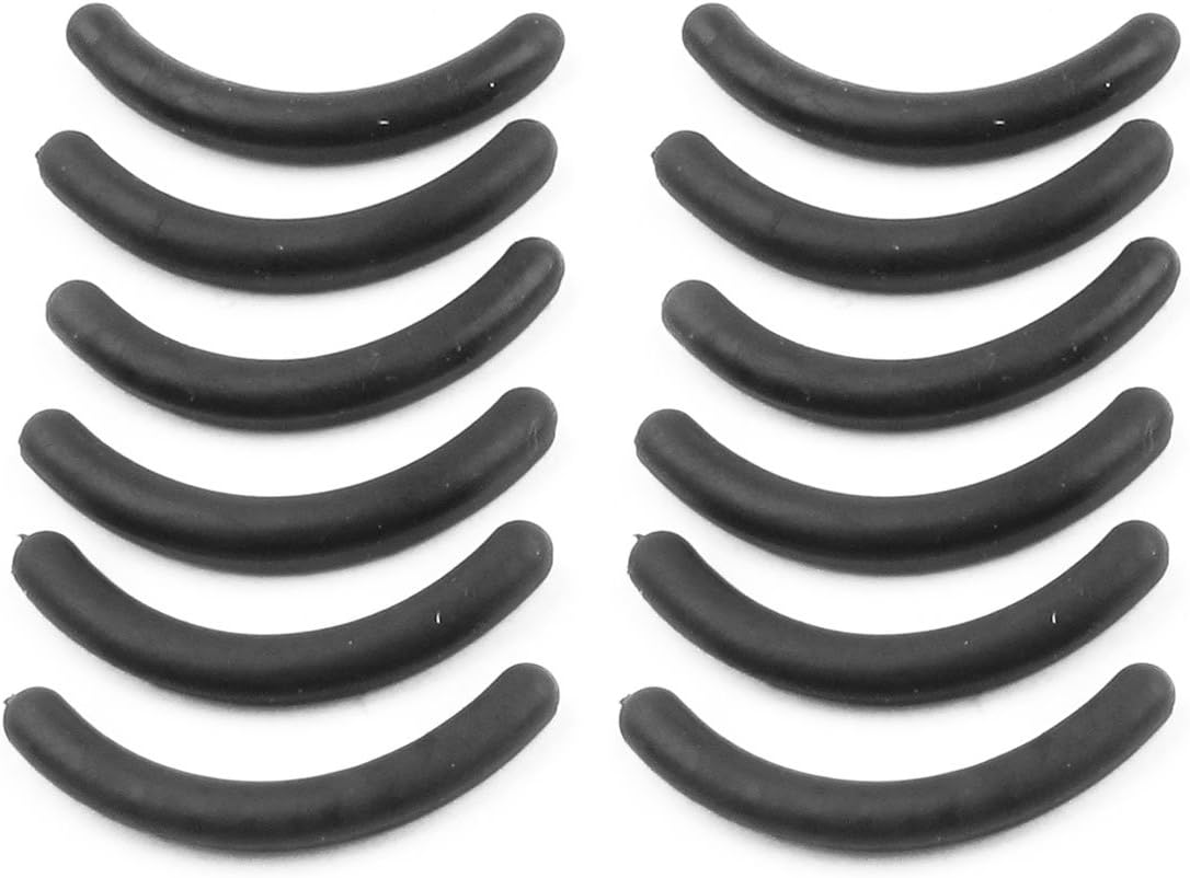 sourcing map Rubber Lady Makeup Tool Eyelash Curler Replacement Pads, Black - 12-Piece