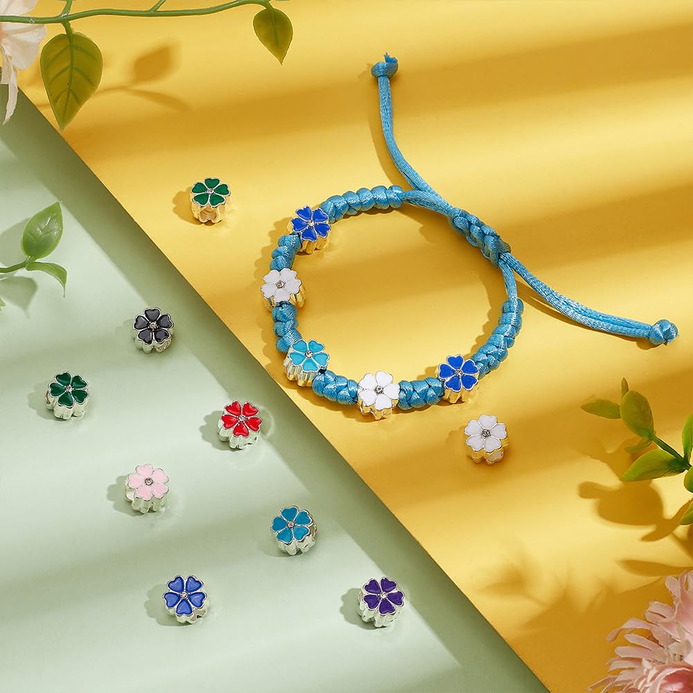 PH PandaHall 63-teiliges Kleeblatt-Perlen-Set - 9 Bunte Farben Für DIY-Schmuck