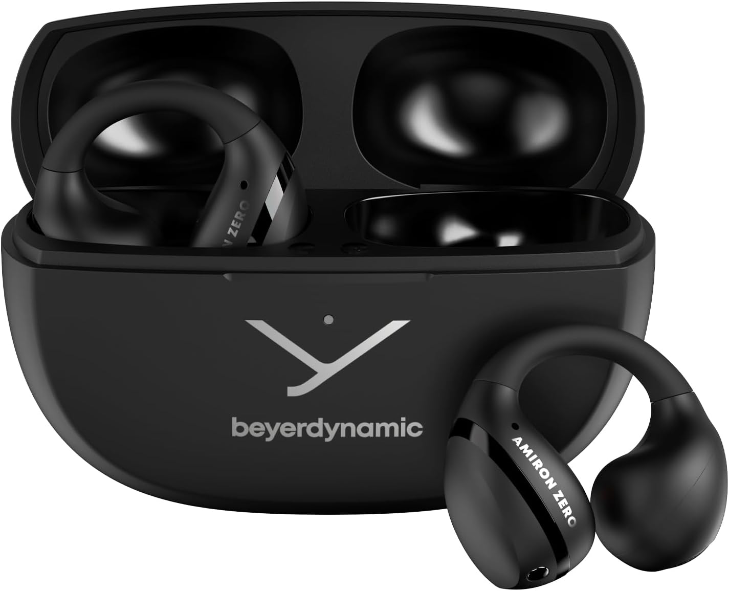 beyerdynamic Amiron Zero Ultra Open Ear Headphones, Comfortable, Clip-On Earbuds, Wireless Bluetooth Over Ear Earbuds w Mic. Running, Workout, Sport, Water Resistant, 20 Hours Playtime. Black