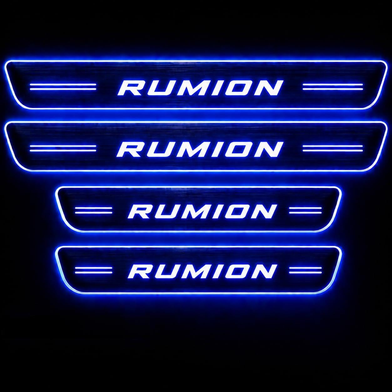 Fazal Enterprises LED Sill Plate for Toyota Rumion, Dual Line | Set of 4, Blue LED Light-picture-13