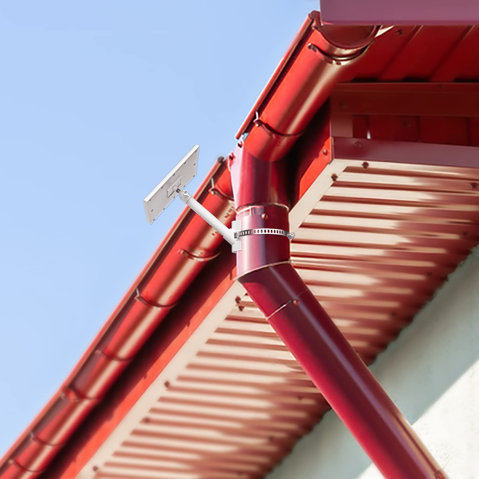 HOLACA Support d'extension de poteau compatible avec panneau solaire R ing/Arlo/Wyze/Eufy/Waterstone, support de montage pour panneau solaire R ing (montage sur poteau/blanc)