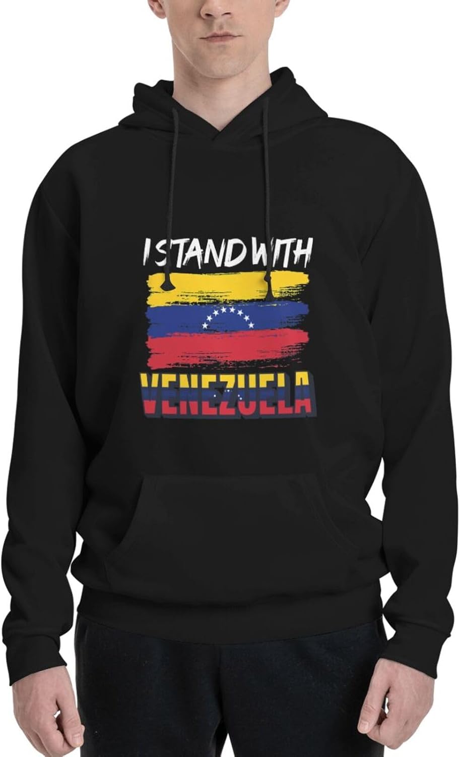 I Stand With Venezuela Pullover Hoodie Support Venezuela Sweatshirt For Men P12