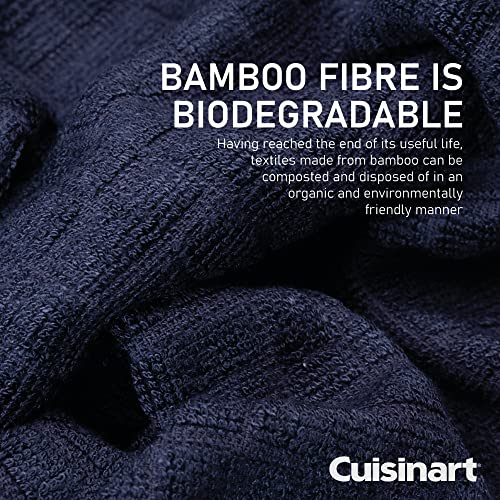 Cuisinart Bamboo Blue Tea Towels for Kitchen Set of 2, Anti-Microbial, Odour Resistant, Absorbent Kitchen Towels - Image 3