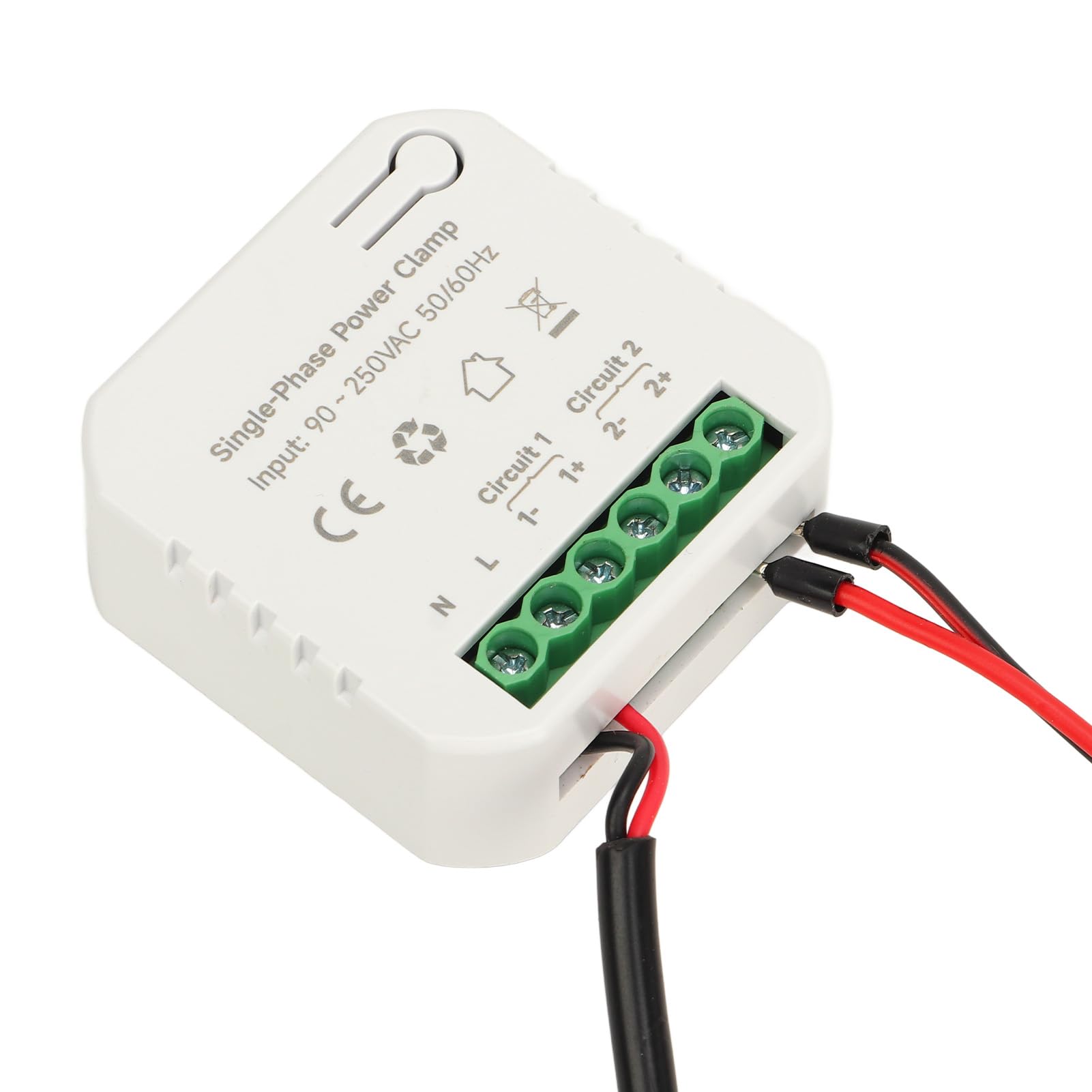 Medidor de Energía Inteligente WiFi, Monitor de Consumo de Energía en Tiempo Real con Pinza CT de 200A, AC90-250V