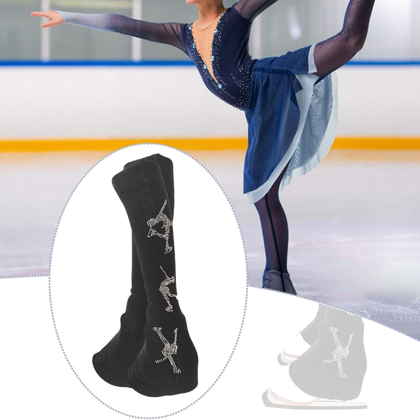 Harilla 2 Calentadores de Piernas para Patinaje Artístico, Ligeros, Modernos Y Cálidos para Entrenamiento, Baile Y Actividades de Invierno.