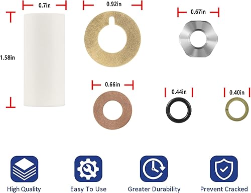 Miniatura 5 de AR2546 Bomba 0.709 in Kit de pistón de cerámica Kit de reparación de émbolo para bomba Annovi Reverberi RK RKA RKV XRCA XRV XRCV
