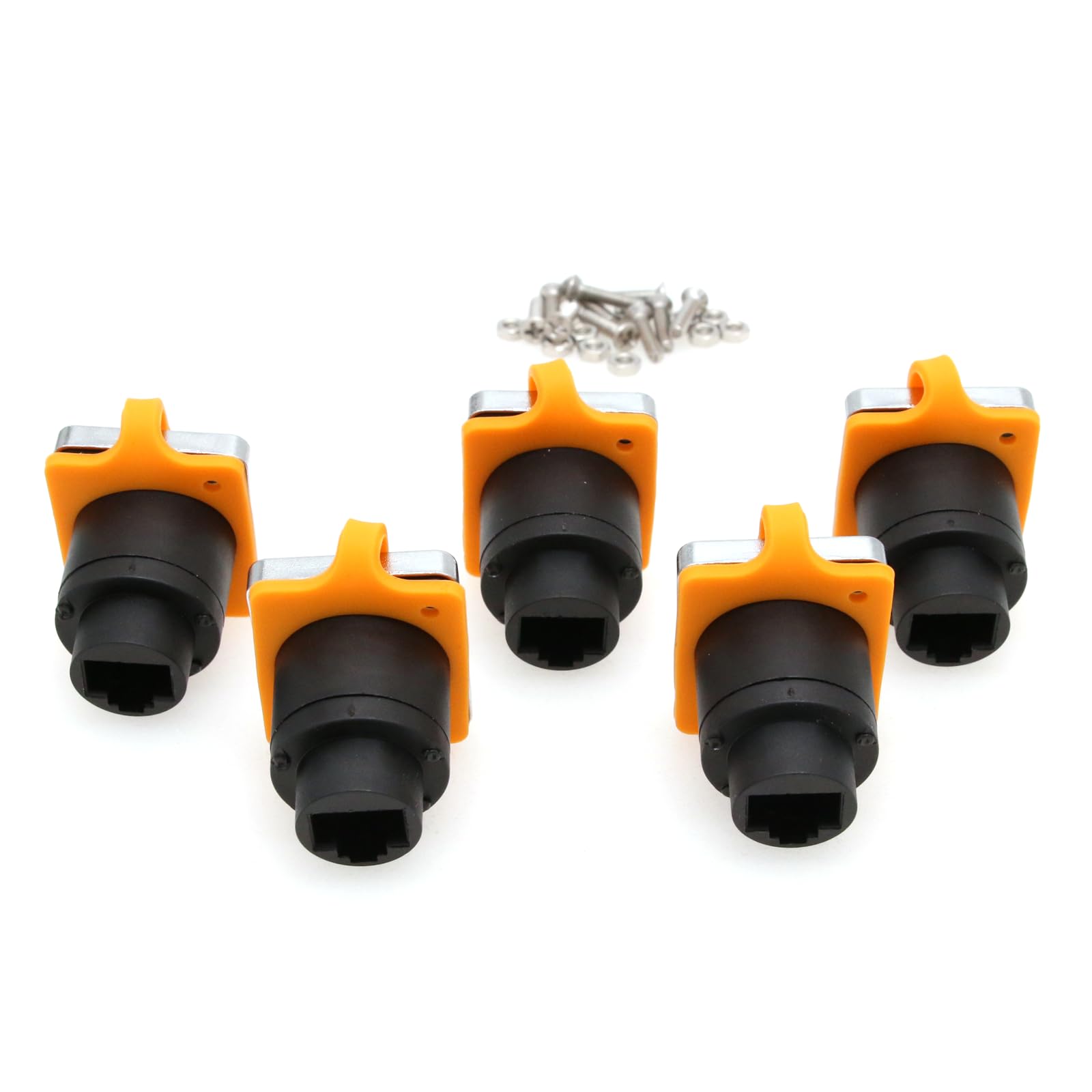 Cat5e RJ45 Panel Mount Ethernet Coupler IP65 Waterproof Connector Dust Cap
