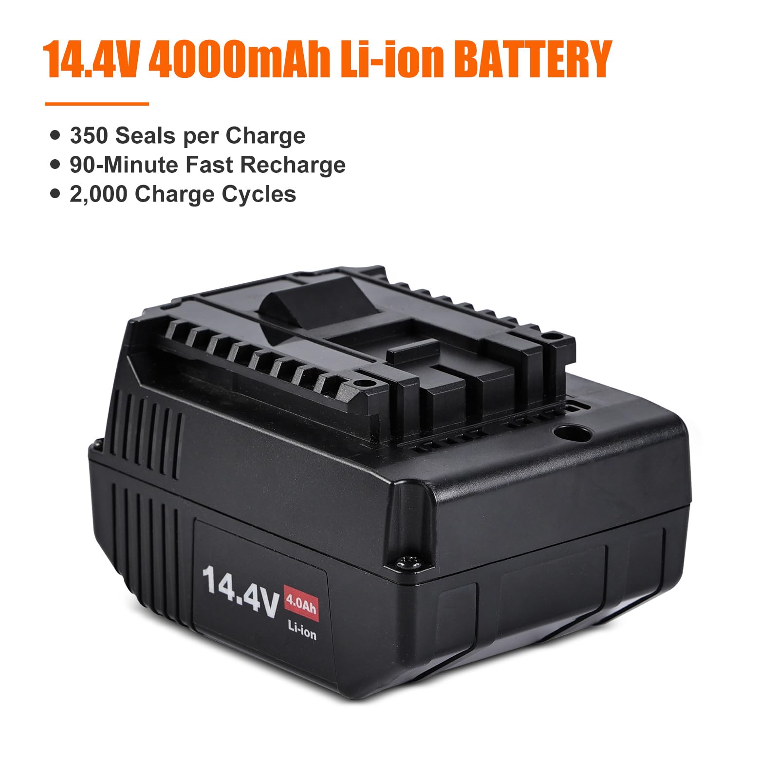 Reggiatrice elettrica, tenditore 4.500N, display LCD, batteria da 4.000 mAh, kit automatico portatile per cinghie in PET/PP da 0,5-0,6 pollici, imballaggio di pallet e scatole (nero, 1 batteria da