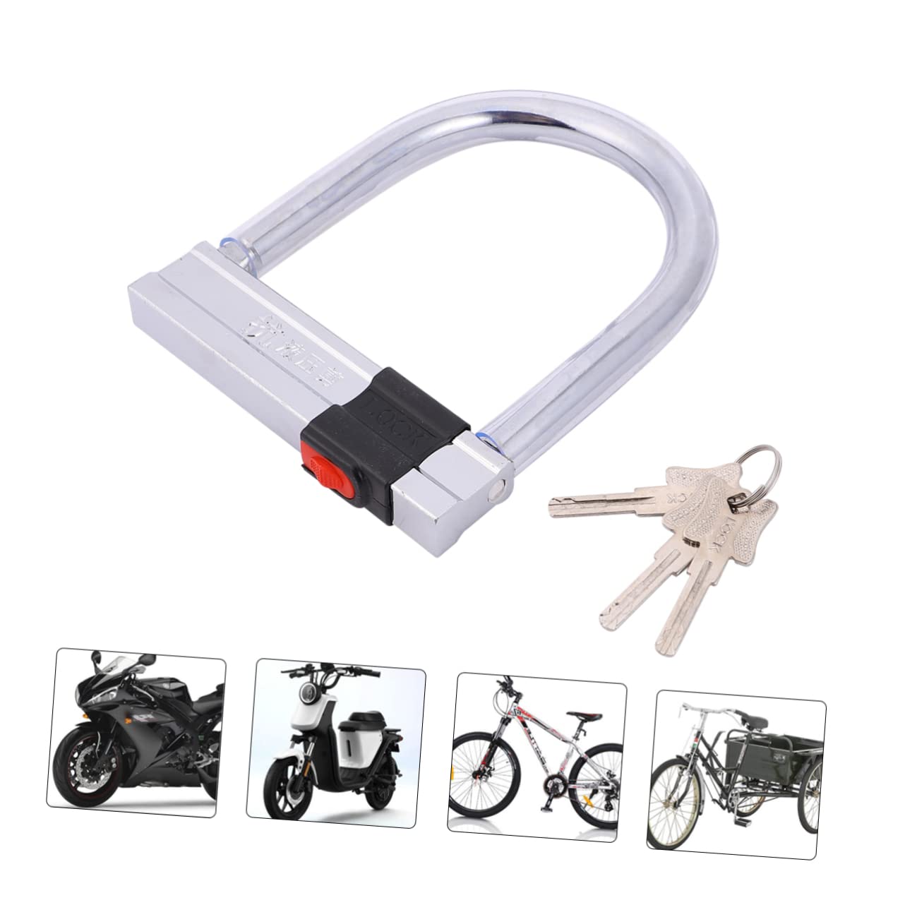 WOONEKY Antivol de Vélo de U, Cadenas Antivol en Acier Inoxydable, Haute Sécurité, Résistant et Robuste pour Cyclisme et Sécurité