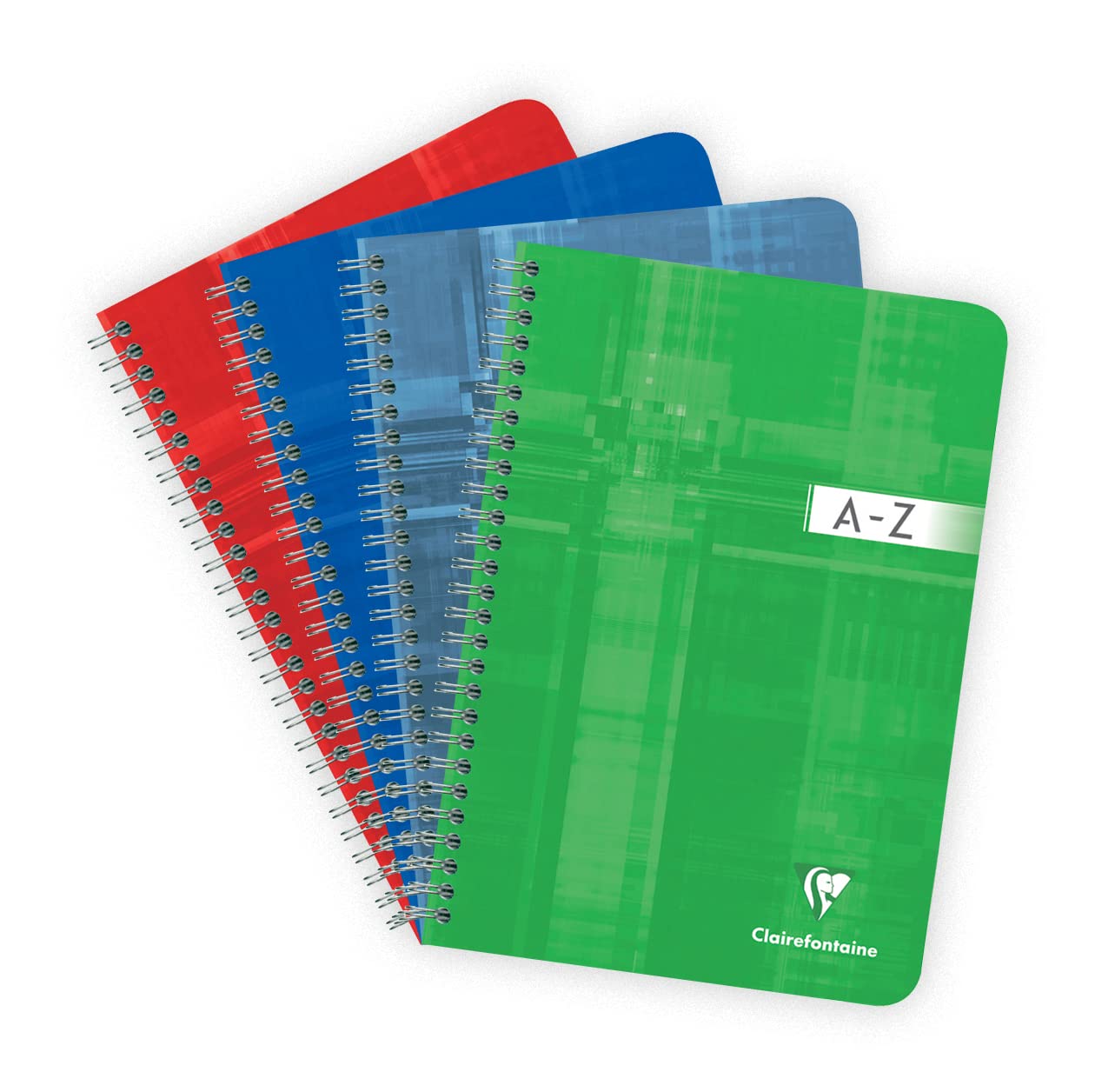 Clairefontaine 8549C Juego de 1 carpetas en espiral - A5 14,8 x 21 cm - 180 páginas - Baldosas pequeñas - Papel blanco de 90 g - Cubierta de tarjeta recubierta con película - Colores aleatorios