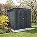 Albatros Profi Gerätehaus L – verzinktes Metall in Anthrazit (RAL 7016) | 190x122x173cm, 3,9m³ | Inkl. Schloss & Werkzeughaken | wetterfester Geräteschuppen, Gartenschrank, Gartenhaus