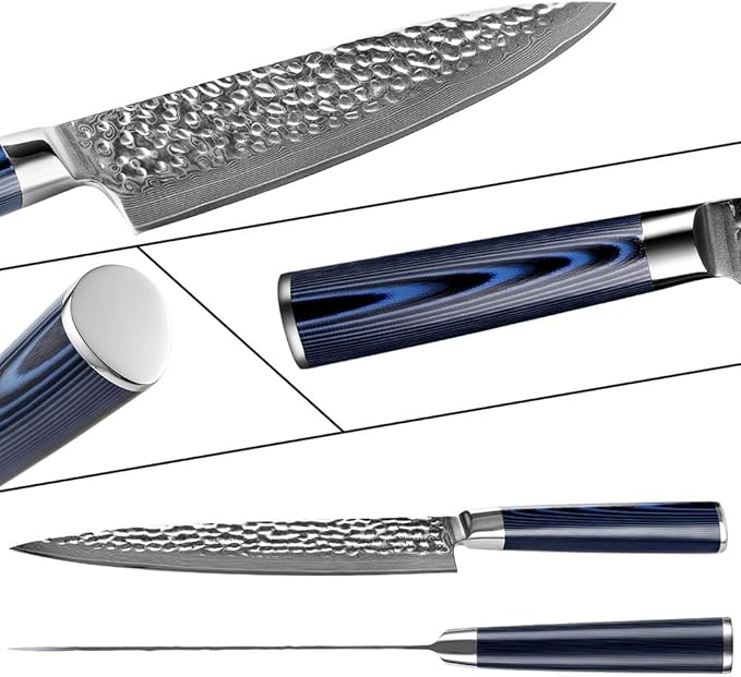 Set Cuchillos Cocina 5 Piezas Acero Damasco miniatura 5