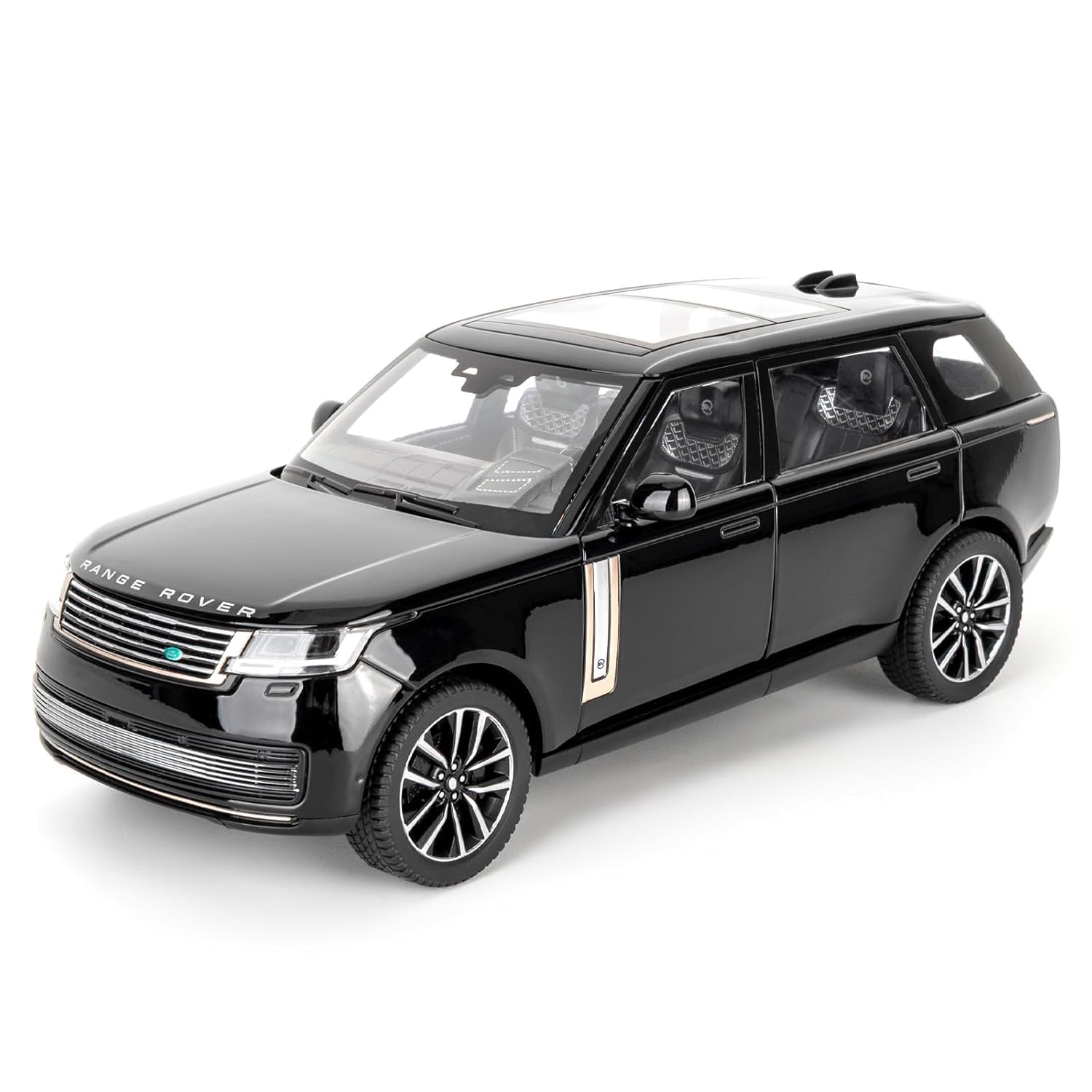 RAMNATH IMPEX 1:24 Range Rover Diecast Model Vehicle - Realistic Off-Road Toy Car with Sound, Light, Pullback Function & Openable Doors - Perfect Collectible Gift for Kids Black Addiction.