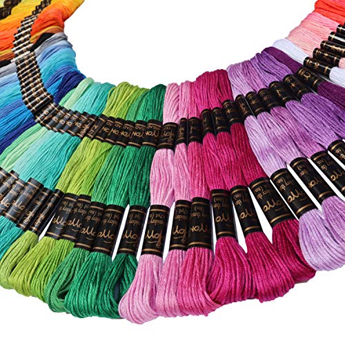 122 Skeins Embroidery Floss - Embroidery Thread - Friendship Bracelet String For Cross Stitch, Hand Embroidery, String Art #TOP1