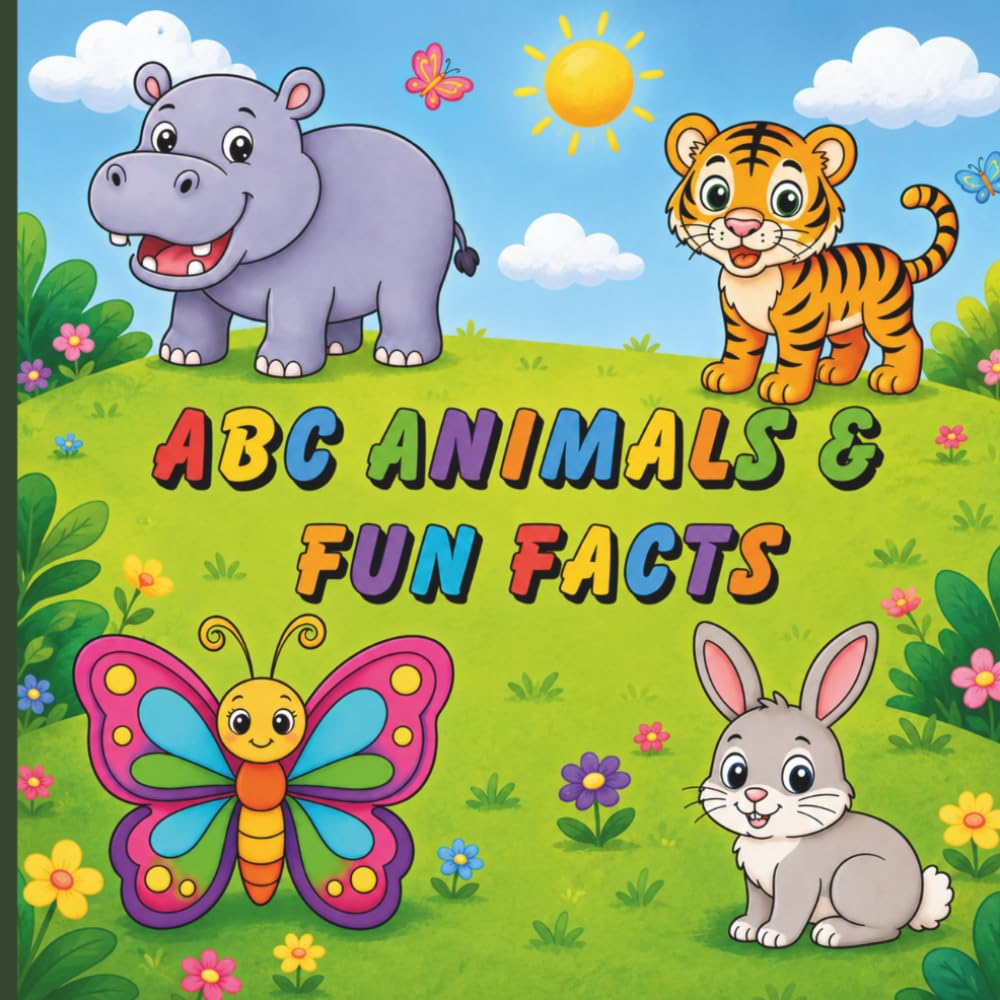 ABC Animals & Fun Facts: Learn the Alphabet with Animals from A to Z | Fun Facts, Easy Coloring Pages, and Educational Activities for Kids Ages 3-8