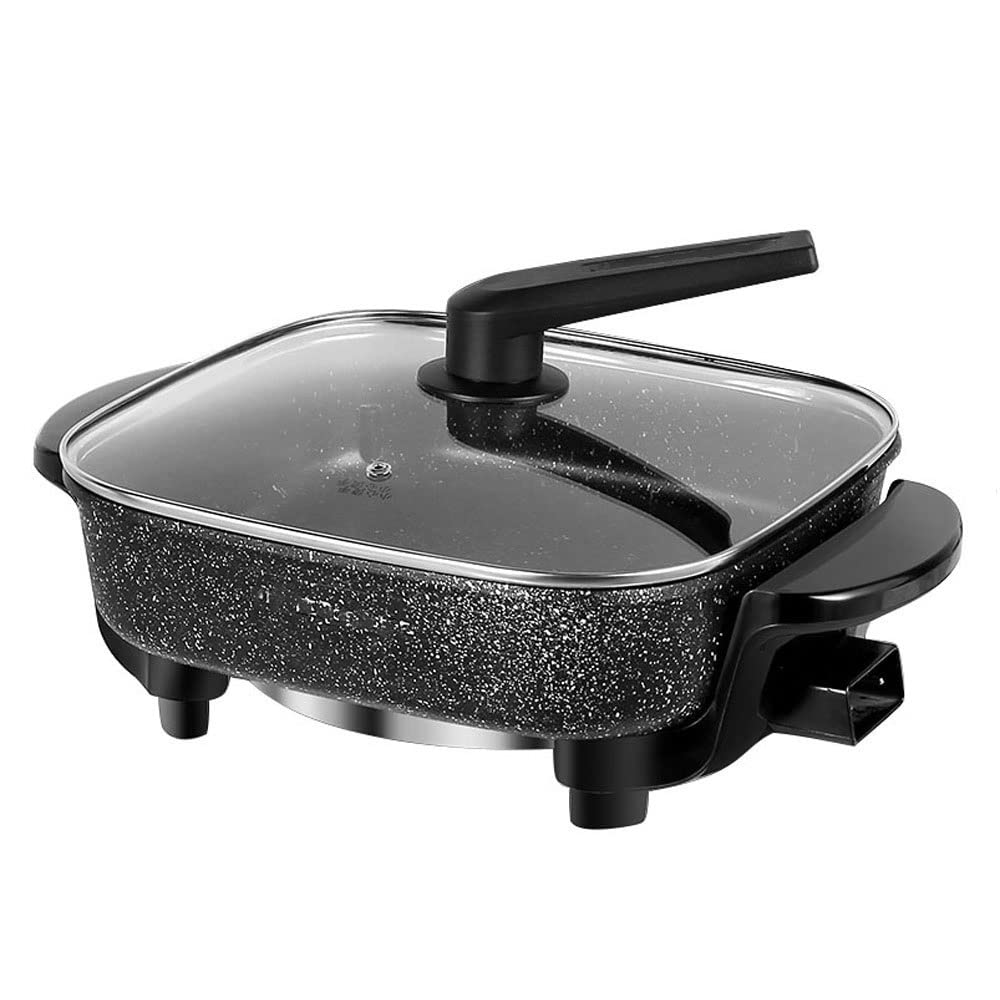GeRRiT Electric Hot Pot Grill Indoor,2 in 1 Smokeless Grill and Hot Pot Korean BBQ Grill Shabu Pot, Separate Dual Temperature Control, Separate Cleaning, Capacity for 6 People