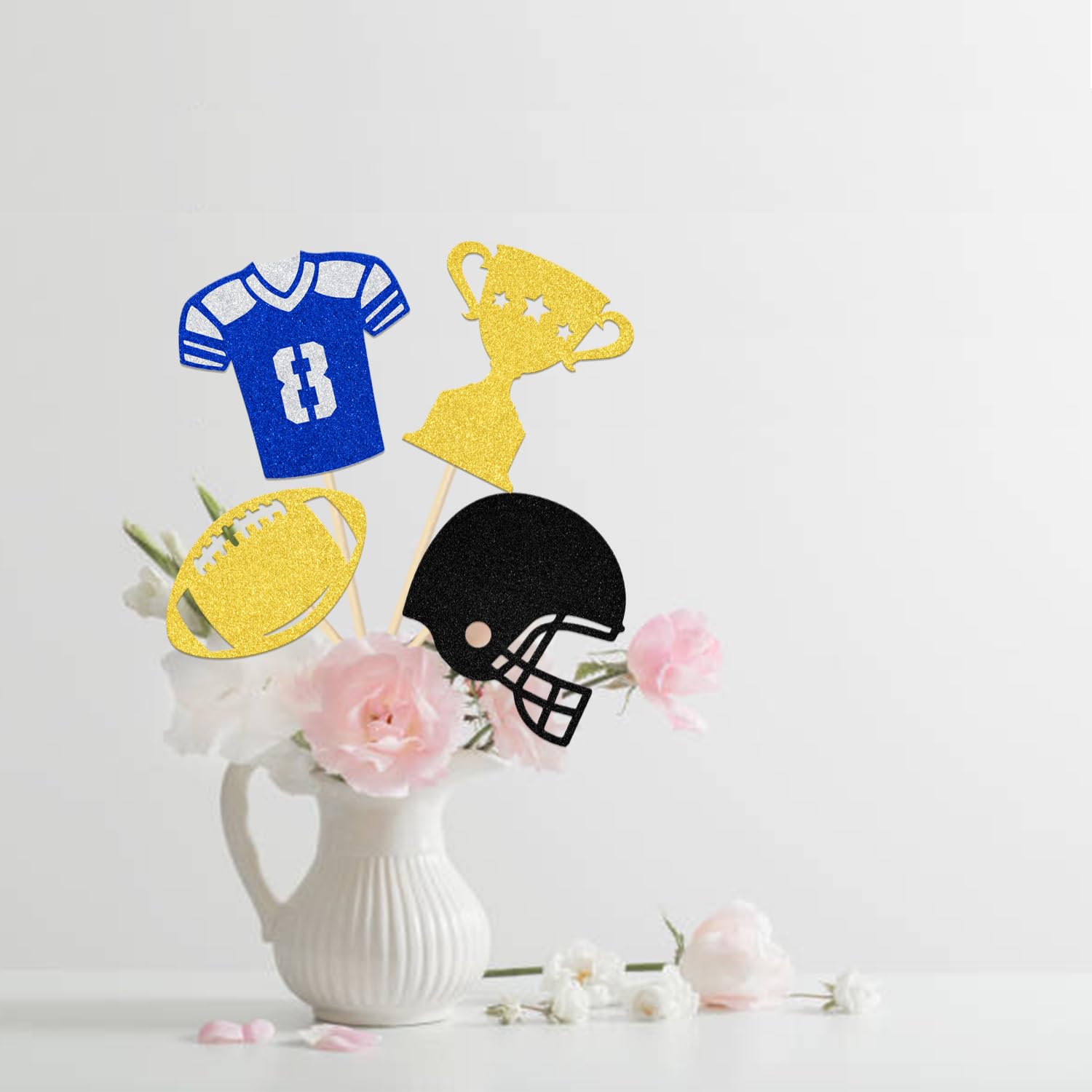 Football Baby Shower Decor Supplies 12-Piece Football Birthday Centerpiece  Sticks - Sports Theme Party Decorations Football Centerpiece Sticks For  Sports Theme Birthday Party, image size:1500x1500