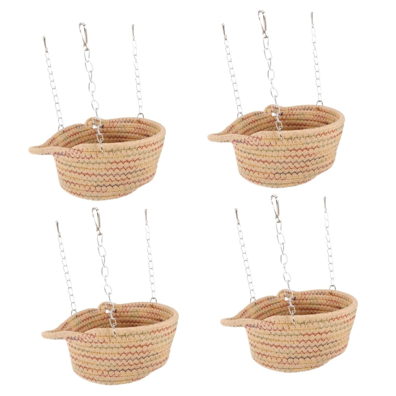 SUPVOX 4piezas Hamaca Colgante para Hámster y Roedores Cama Aislante y Juguete para Conejos para Jaulas y Escondites Color