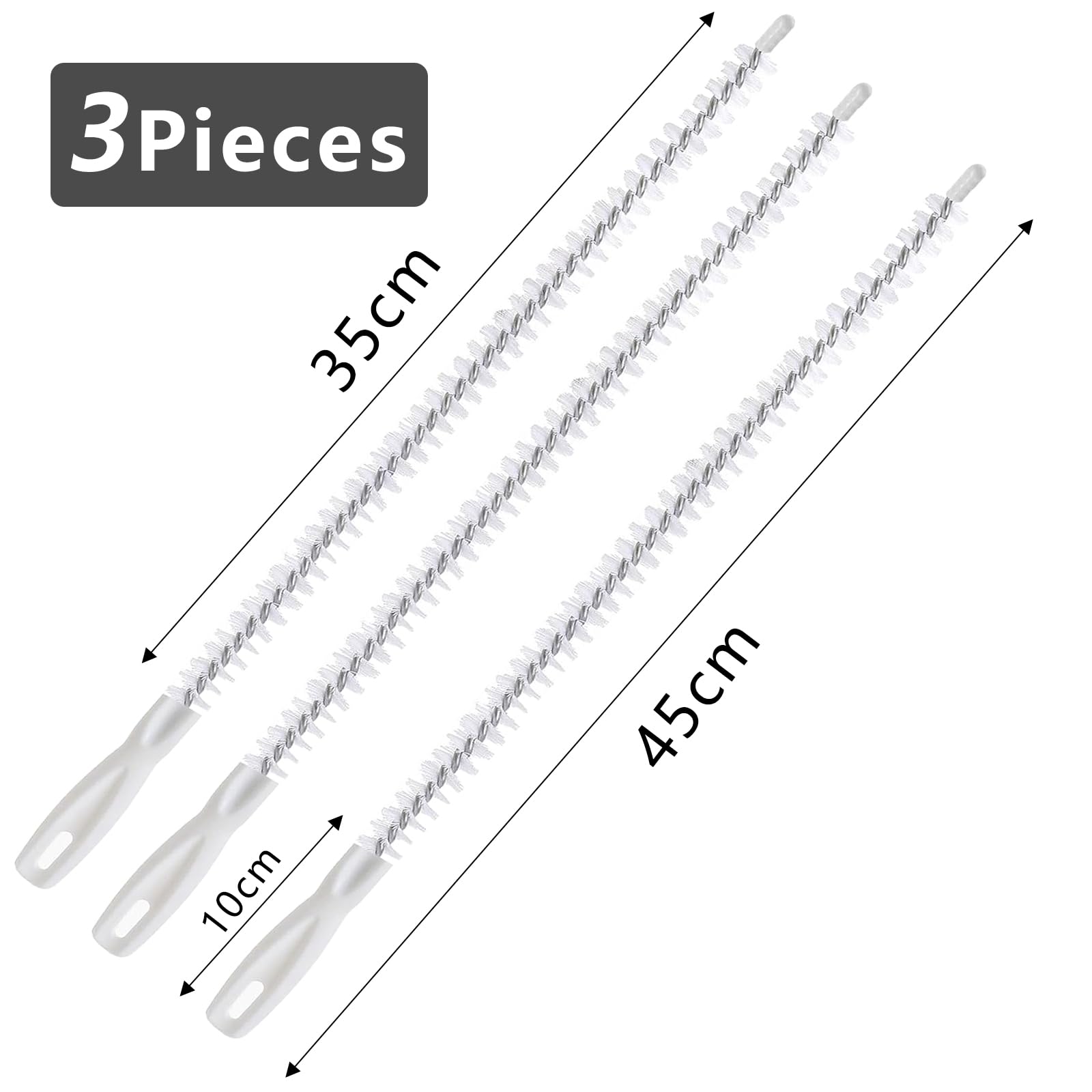 Lot De 4 Brosses De Nettoyage De Canalisations Flexibles Pour