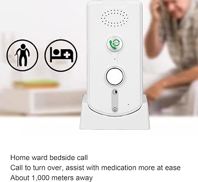2 Way Voice Intercom for Home, Home Intercom System with 3280ft Open Distance, Adjustable Volume, for Elderly Caregivers (White)