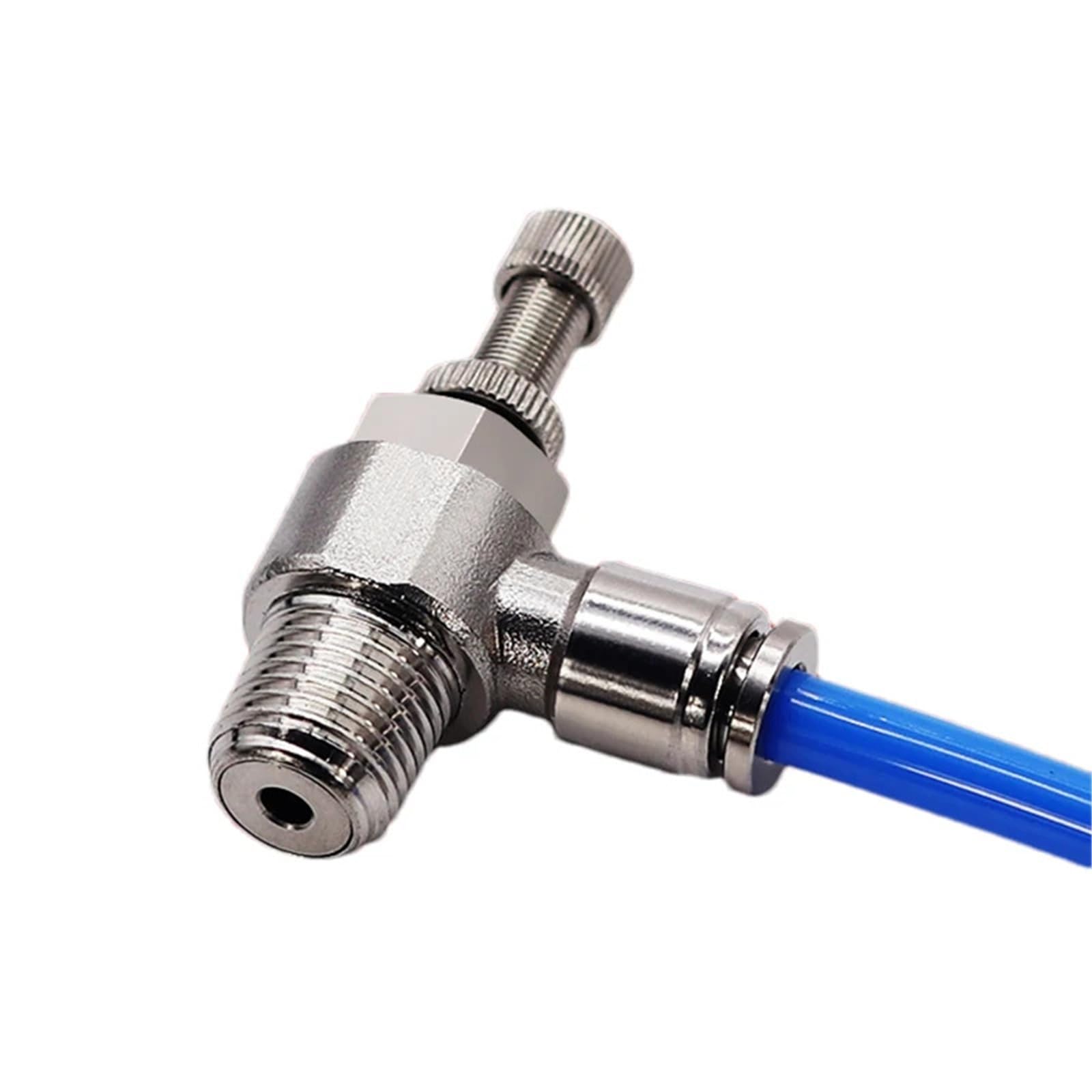 Valvola di regolazione SL 304 in acciaio inossidabile Connettore rapido pneumatico in metallo 4 6 8 mm 1/8 1/4 3/8 Raccordo for tubo flessibile 1 pz(SL6-m5 (6mm-M5))