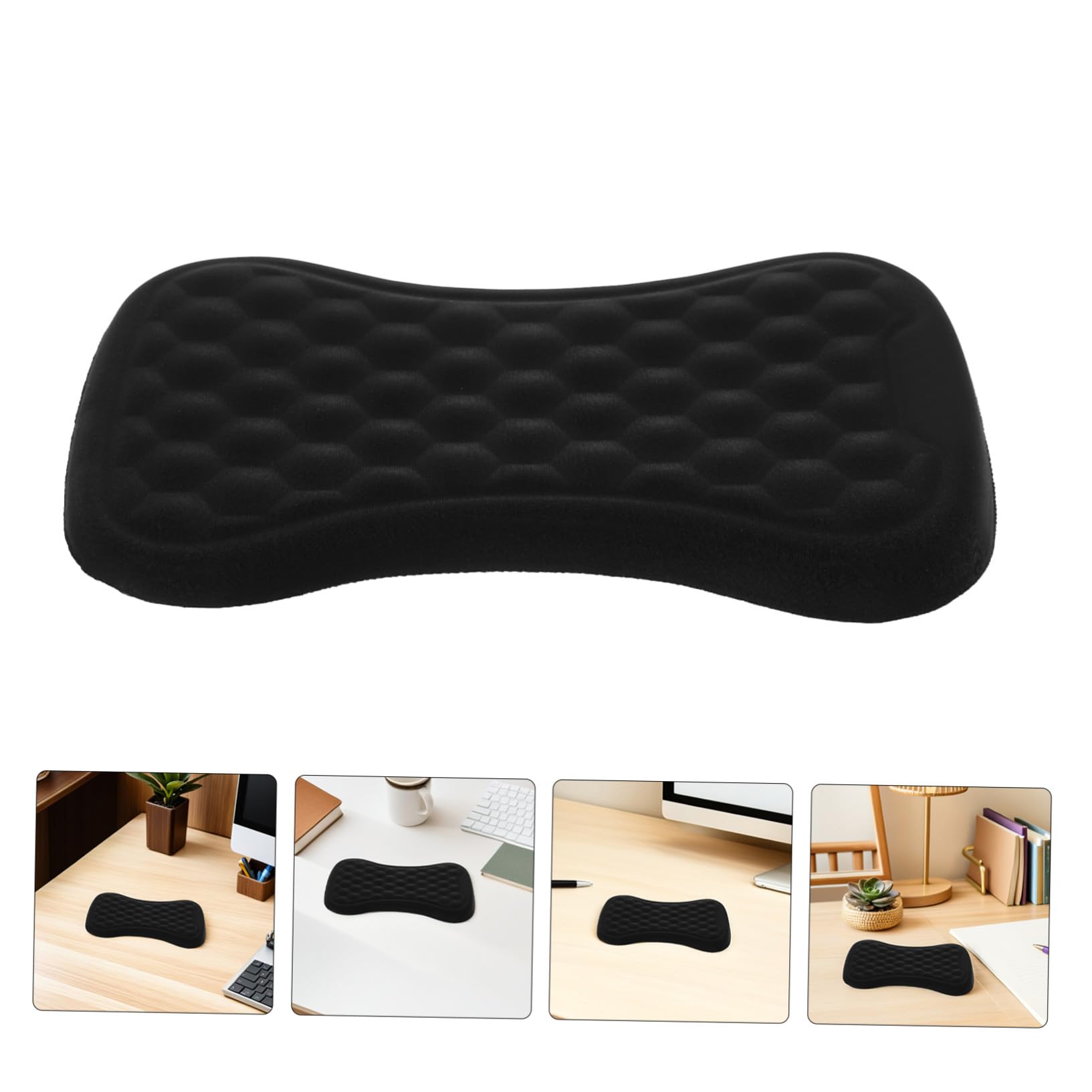 2 Pezzi Resto del polso da tastiera tappetino da polso per mouse poggiapolsi ergonomico da gioco Black