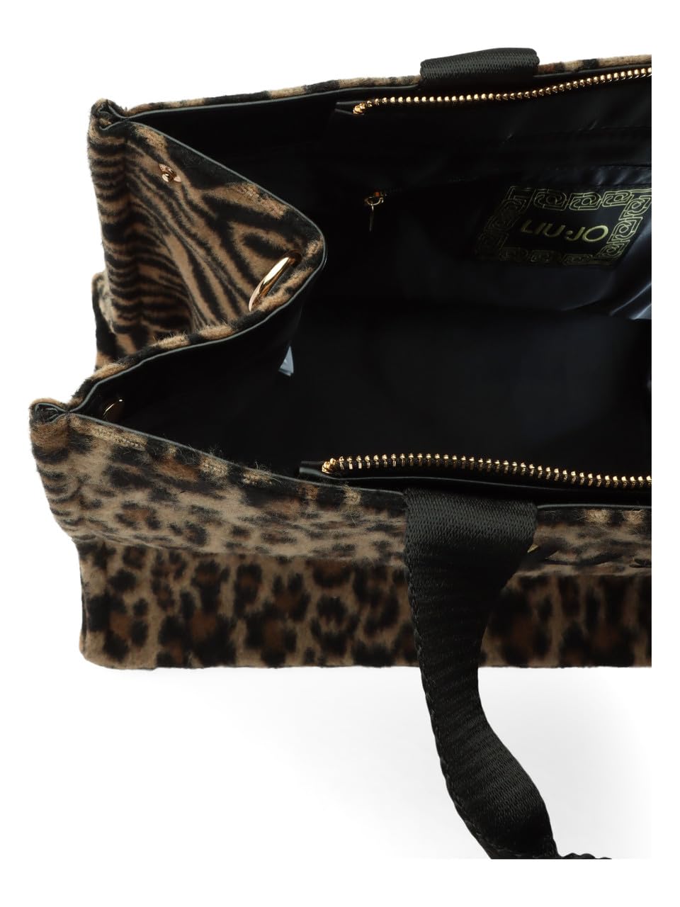 Shopping bag grande con logo Brown Animalier