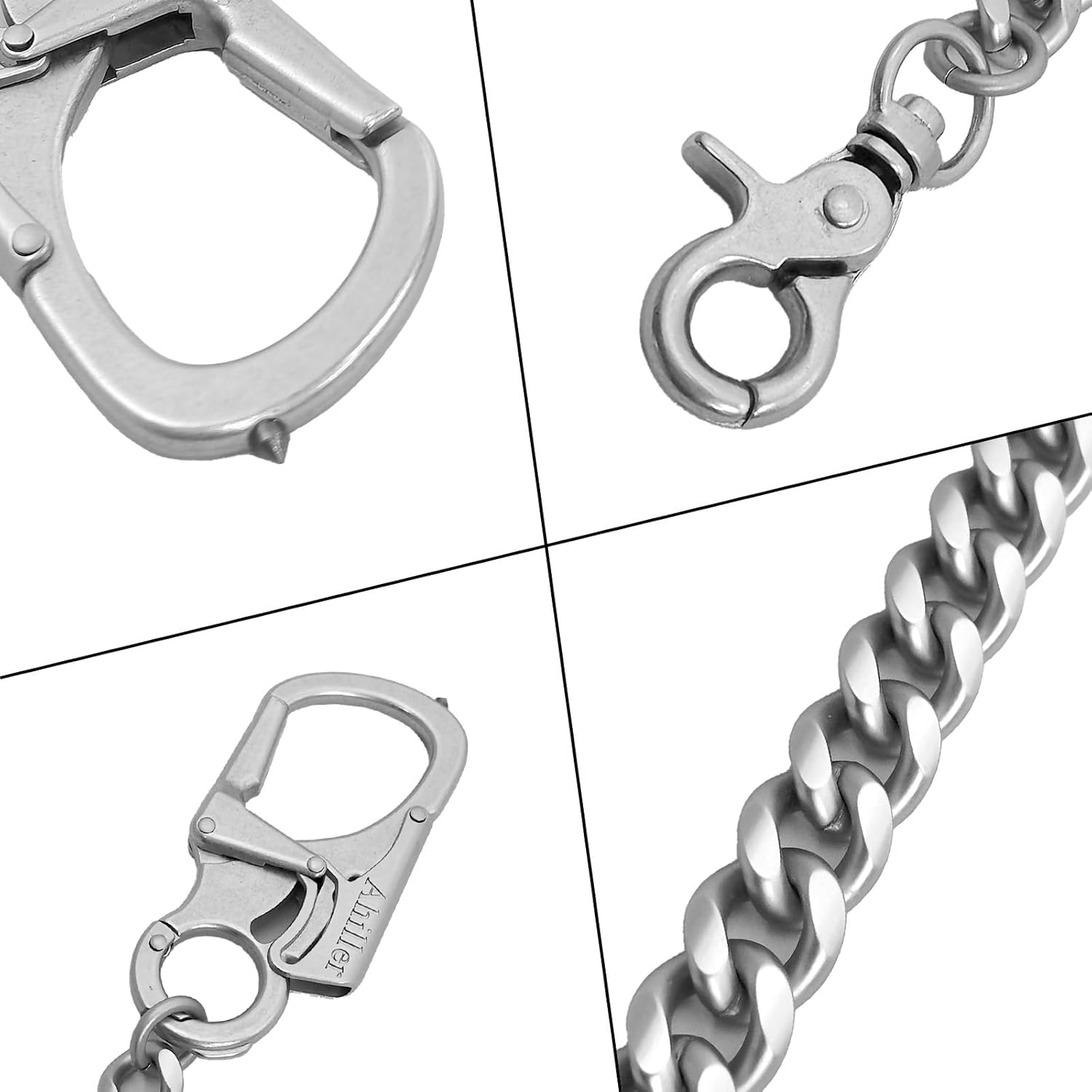 Ahiller Wallet Chains for Men Women Pants Chain with Double Metal Clips Heavy Duty Biker Chain for Jeans - Image 3