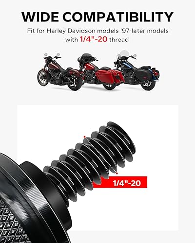 Miniatura 4 de Amazicha Cubierta de perilla de montaje de tornillo para Harley Davidson Fender 1997-2024