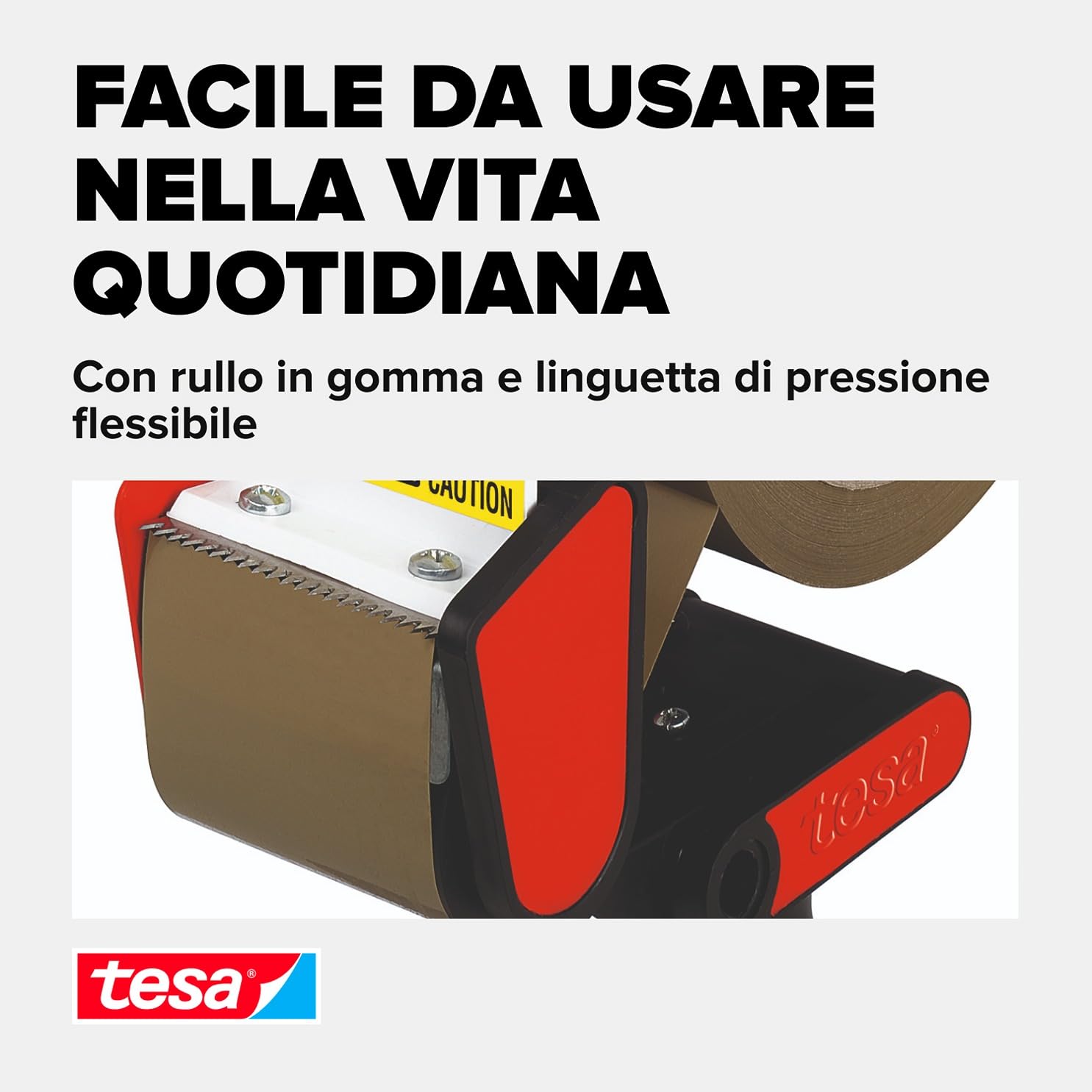 tesa 56403 Dispenser Manuale CLASSIC - Dispenser Manuale per Nastri per l'Imballaggio fino a 50 mm di Larghezza