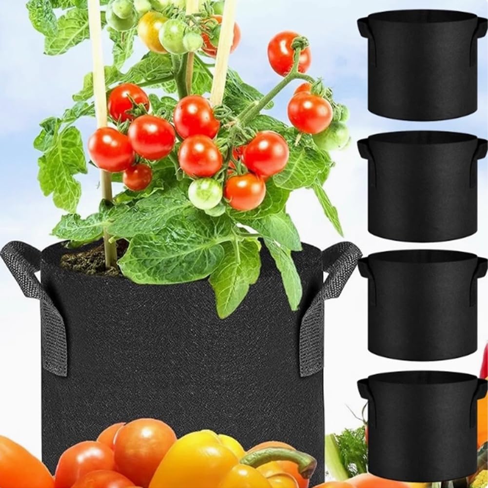 Les Pots de Semis Cultivent des de 30 Pcs 5pcs Tissu avec des Poignées Plantation D'