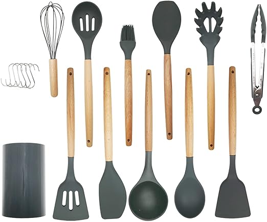 Amazon Hiino Kano キッチンツール シリコン 調理器具 11点セット 台所用品 耐熱 耐久性 和洋中料理に適用 抗菌 傷つかない フライ返し おたま トング 泡立て器 スパチュラ スプーンなど 北ヨーロッパ風のオシャレ配色 グレー ツールセット オンライン通販 Amazon Hiino Kano キッチンツール シリコン 調理器具 11点セット 台所用品 耐熱 耐久性 和洋中料理に適用 抗菌 傷つかない フライ返し おたま トング 泡立て器 スパチュラ スプーンなど 北ヨーロッパ風のオシャレ配色 グレー ツールセット オンライン通販