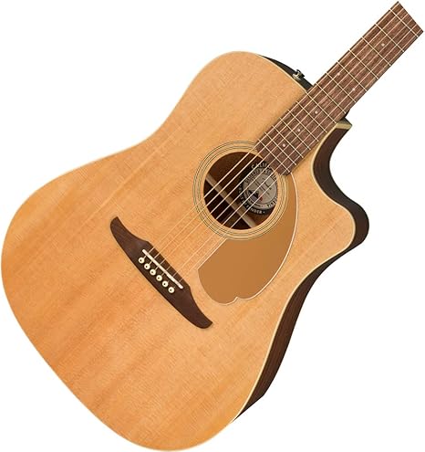 Fender Redondo Player Acoustic Guitar, with 2-Year Warranty, Natural, Walnut Fingerboard