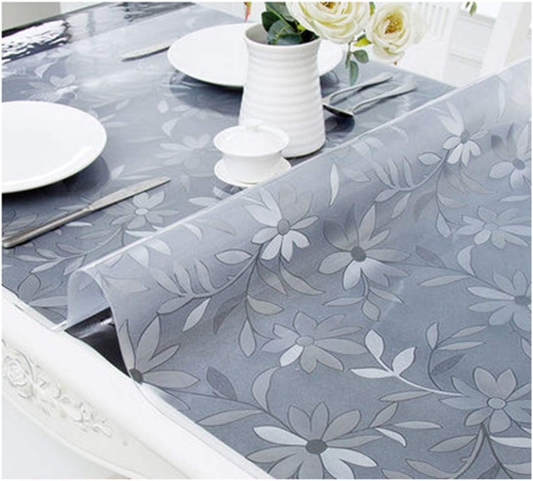 テーブルクロス デスクマット 90*180 ビニール 北欧風 キッチン用品 透明PVC製 防水 撥水 耐久 タイプ 汚れつきにくい 