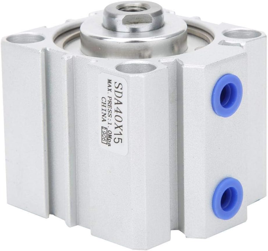 Heschen Pneumatikzylinder TN16-15 - Doppelstabiger Luftzylinder 16mm Bohrung, 15mm Hub Mit Magnet