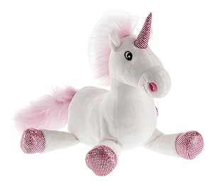 Rudolf Schaffer Schaffer Collection Unicornio de Peluche Shiny, Color Blanco/Rosa, 18 cm (5520.)