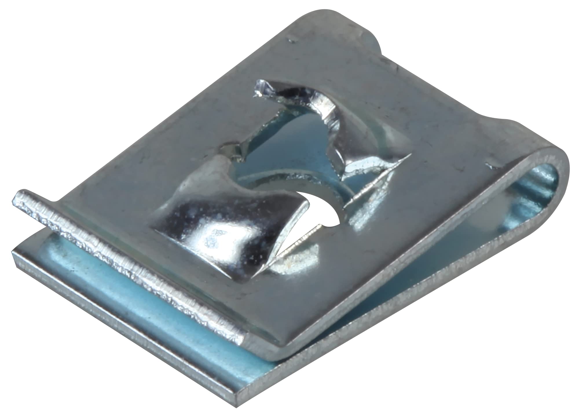 DURATOOL Captive U Nuts - No.6 / M3.5 Steel Panel Fixing Clips, 100 Pack - UN6A, Silver
