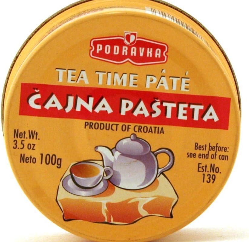 Podravka Tea Time Pate (Cajna Pasteta) - 3.5oz (Pack of 6)