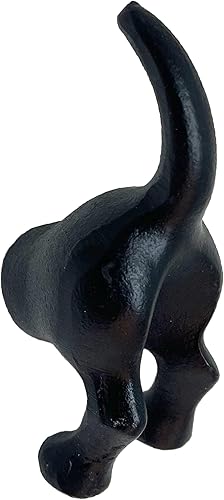 Gancho de cola de perro de 3.5 pulgadas, gancho de cocina estilo granja de animales, gancho de hierro rústico de 3.5 pulgadas para tazas, toallas,
