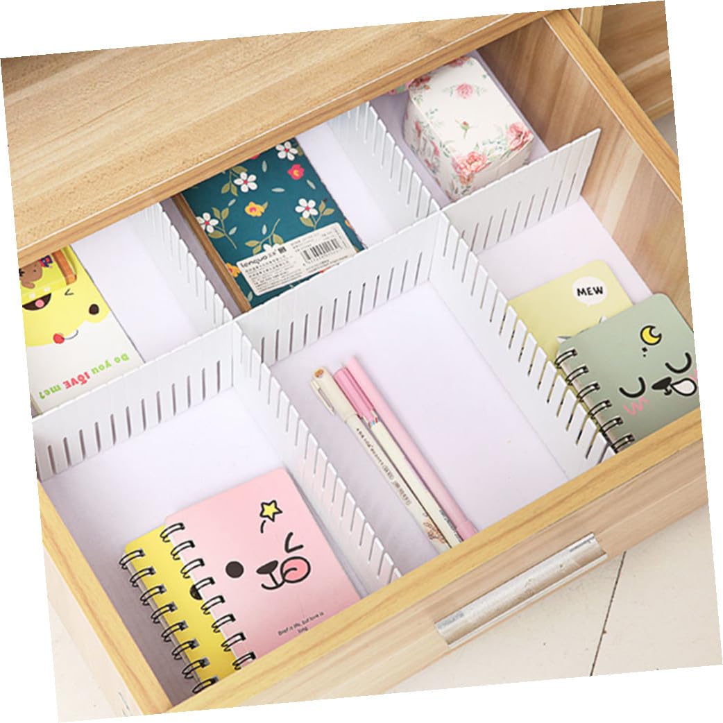 Divisori per Cassetto Regolabili in Pp 34 Pezzi Color Bianco | Angoli Arrotondati, 34 Elementi in Set, Lavorazione Curata e Struttura Resistente All'usura