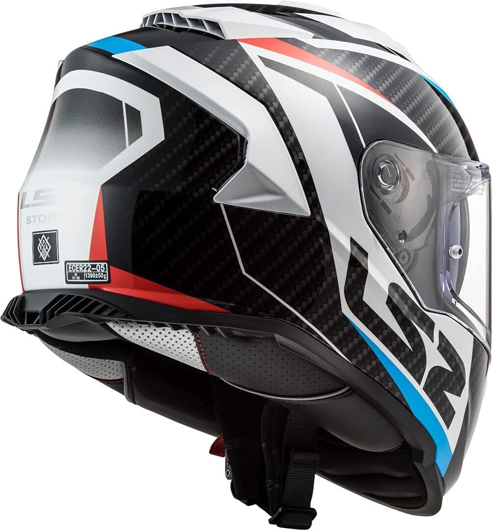 LS2, Casco de moto integral STORM II RACER Rojo Azul, S
