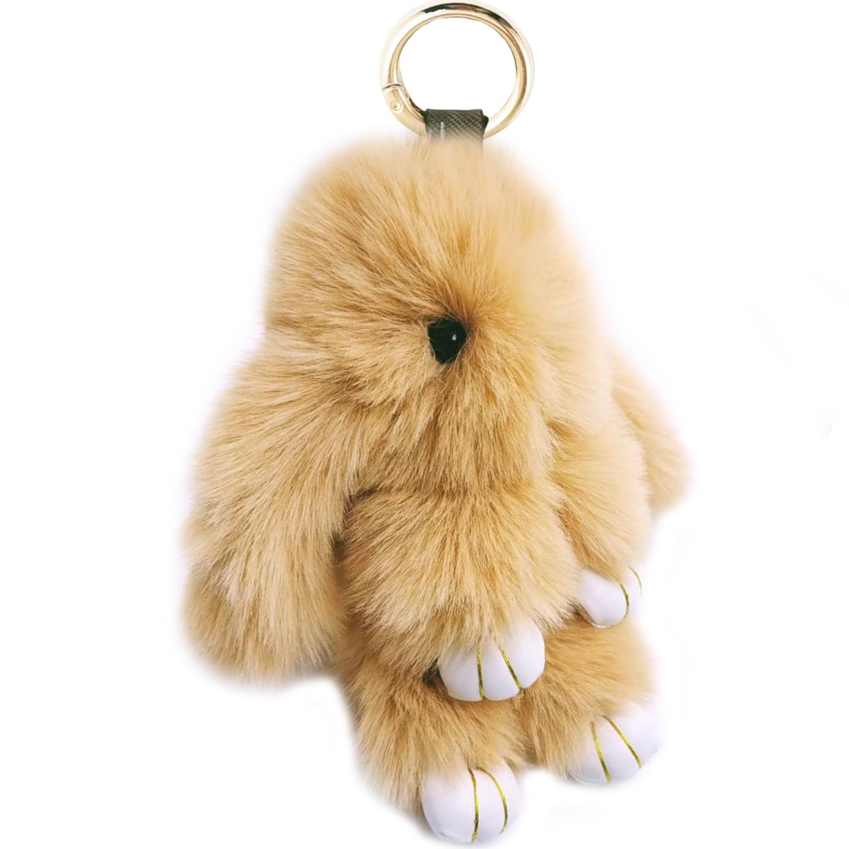 jtkdxqs Soft Cute Bunny Keychain Car Handbag Keyring Artificial Rabbit Fur Key Ring for Women