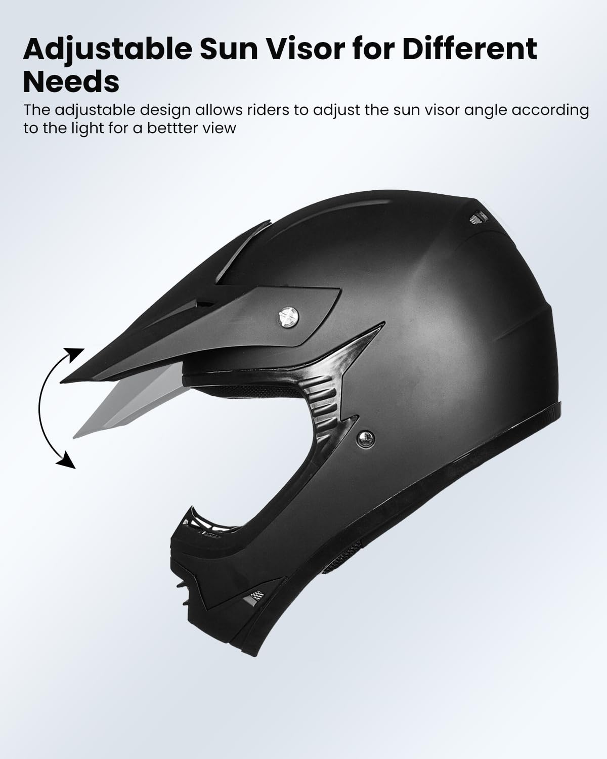 ILM Dziecięcy kask motocyklowy motocrossowy dla chłopców i dziewcząt, rękawice ATV Off Road ECE B07