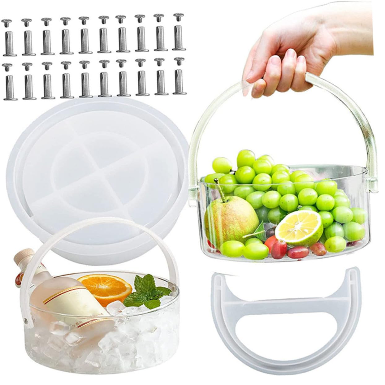 Angoily Molde de Cubo de Almacenamiento de Silicona Resistente al Desgarro para Manualidades DIY Diseño Flexible y Cómodo, Adecuado para Proyectos Creativos