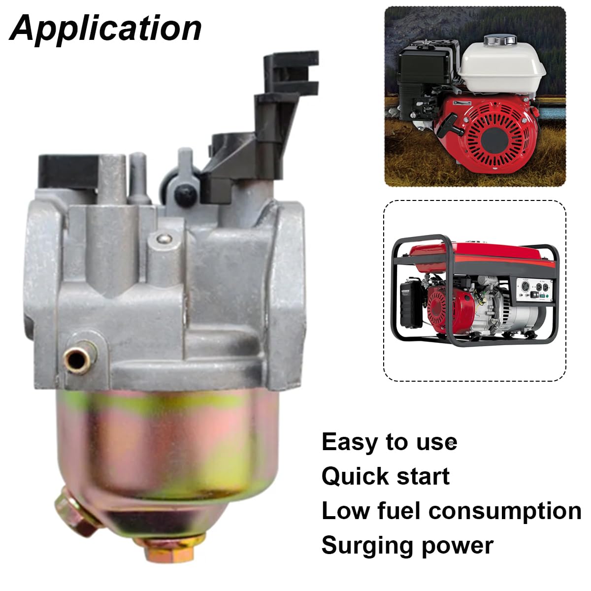 ZAMDOE GX120 212cc 196cc Carburatore per Honda GX160 GX140 GX168 GX200 5.5 6.5 CV per Il Predatori di Trasporto del Porto R210 4000 3000 3050 3200 Watts 4375 46515 46596 40026 46516 46533 Motore