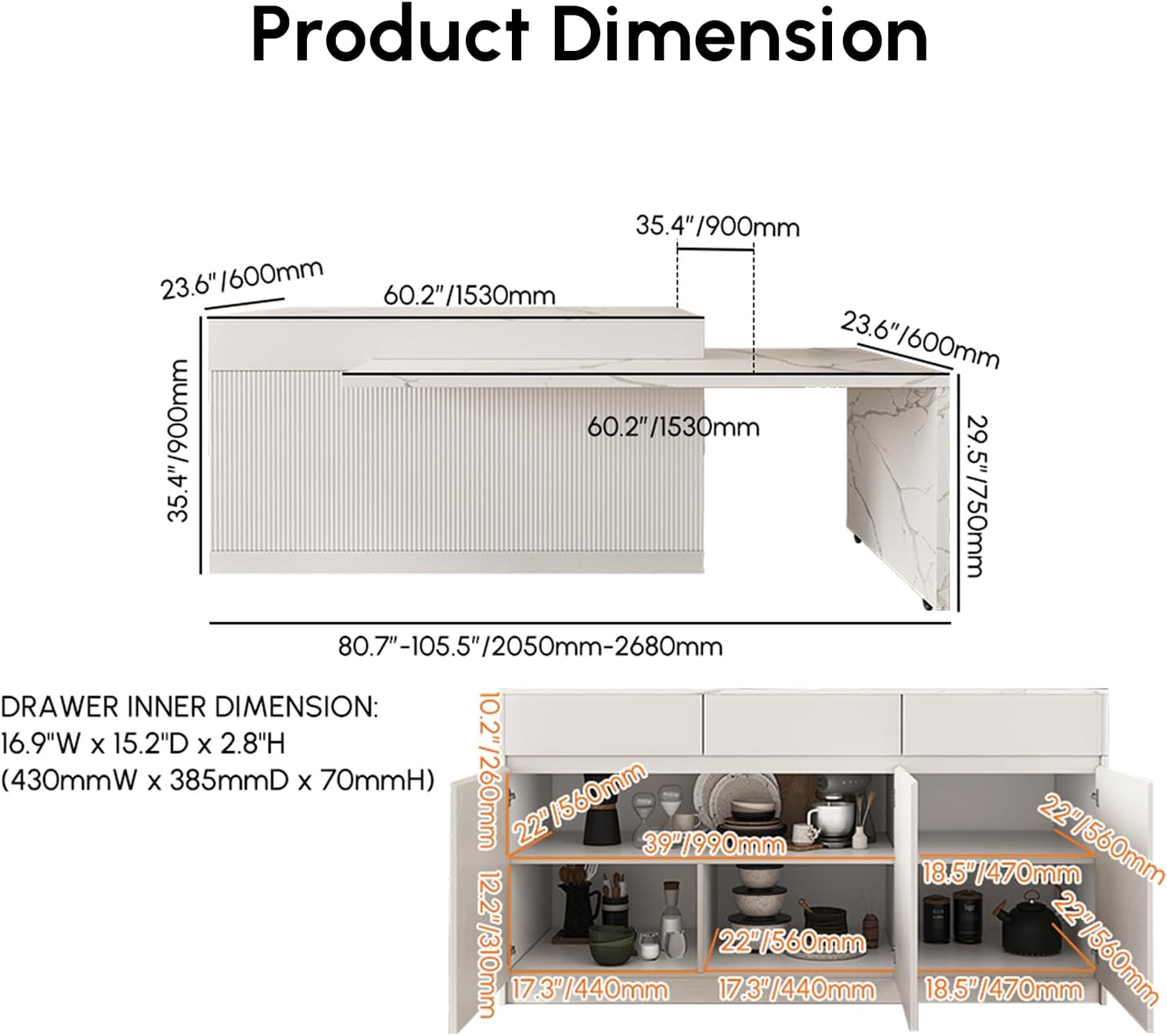 Kitchen Island - Storage