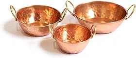 Mini Tacho De Cobre Para Molhos Trio (5cm - 6,5cm - 8cm)