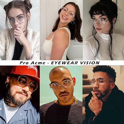 Miniatura 2 de Pro Acme Lentes transparentes con marco de metal redondo retro sin receta