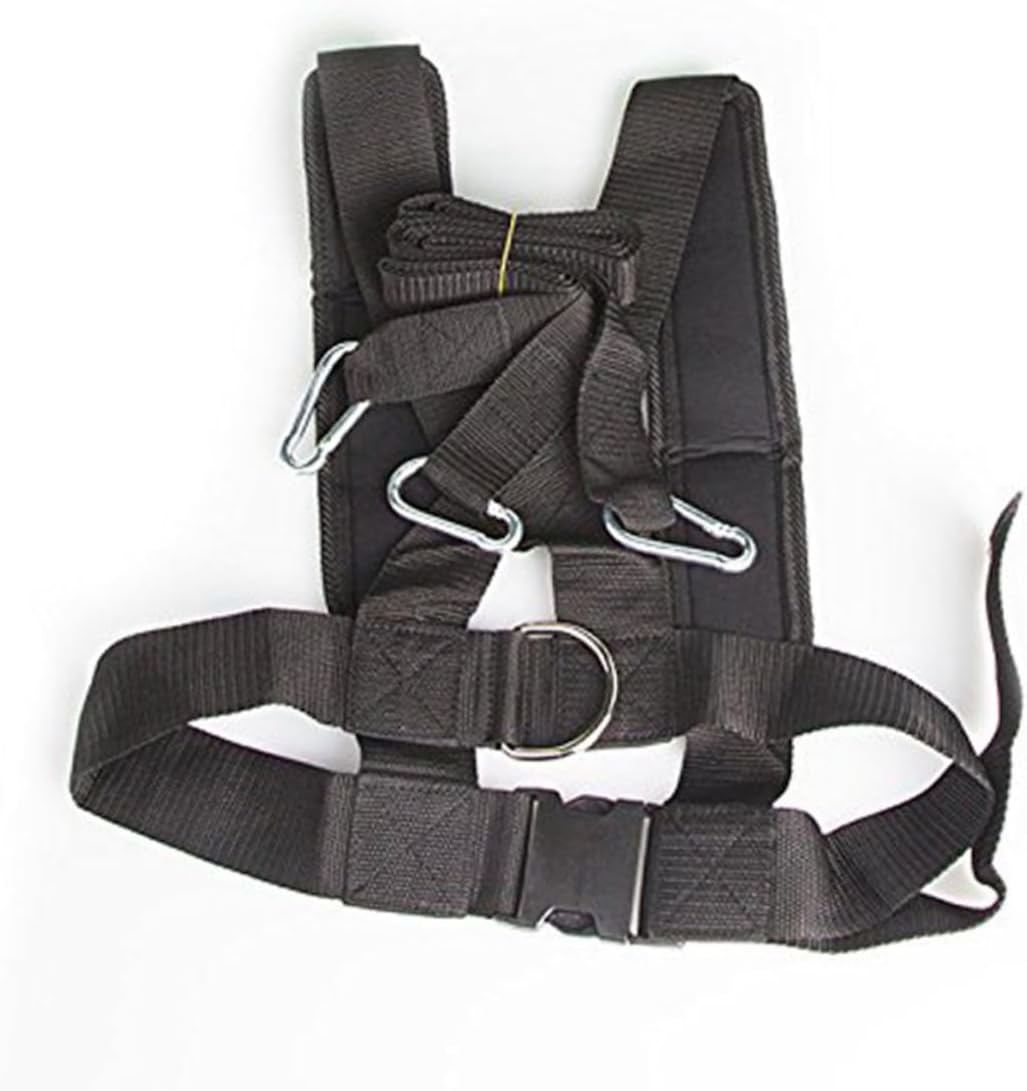 HANABASS Adjustable Sled Harness with Heavy Duty Hooks Resistance Band Tool for Speed and Endurance Training Durable Fitness Equipment for Core Strength Posterior Chain Development